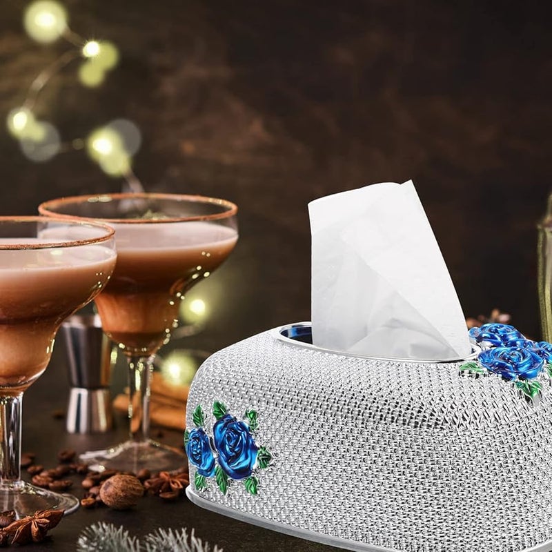 حامل مناديل مكتبي أنيق صندوق مناديل للمنزل مكتب حالة تخزين تصميم سطح أملس - Image 2